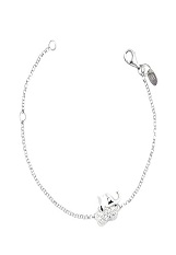 stunning small elephant silver baby bracelet